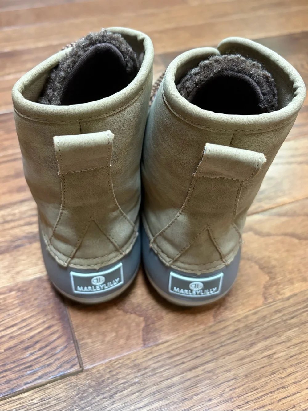Marleylilly Waterproof Duck Boots in Tan and Brown Size 7